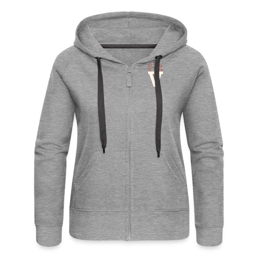 Frauen Kapuzenjacke Geishas Backprint - Grau meliert