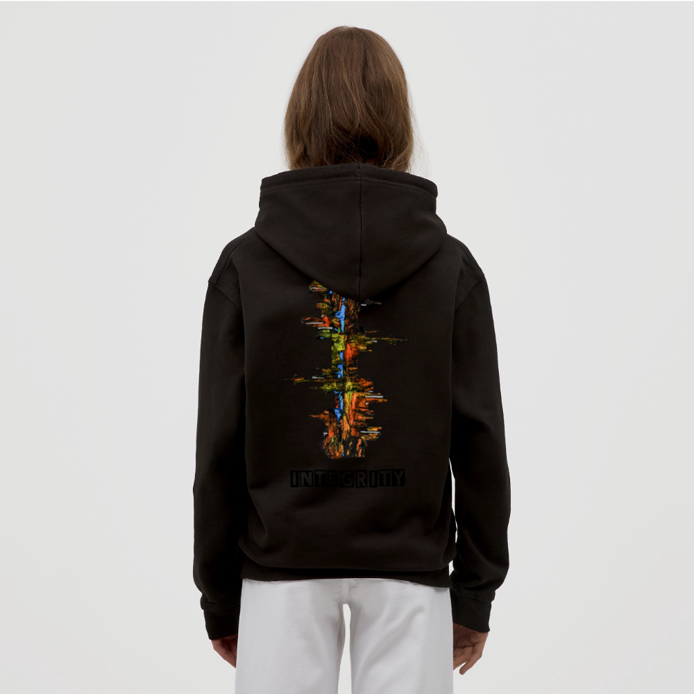 Unisex Hoodie Düsseldorfer Skyline Backprint - Schwarz