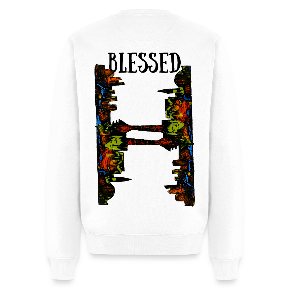 Männer Hoodie Düsseldorfer Skyline Backprint - Weiß