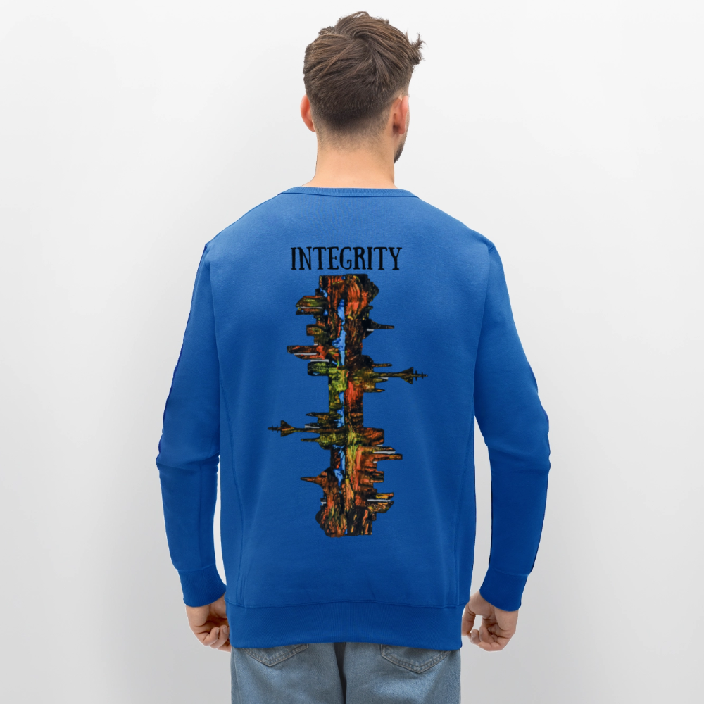 Unisex Bio Pulli Düsseldorfer Skyline Backprint - Königsblau