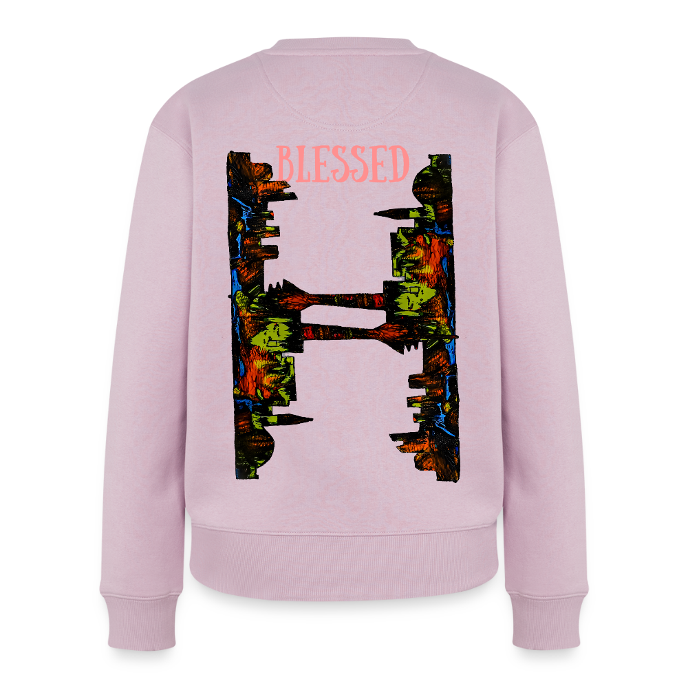 Frauen Hoodie Düsseldorfer Skyline Backprint - Altrosa