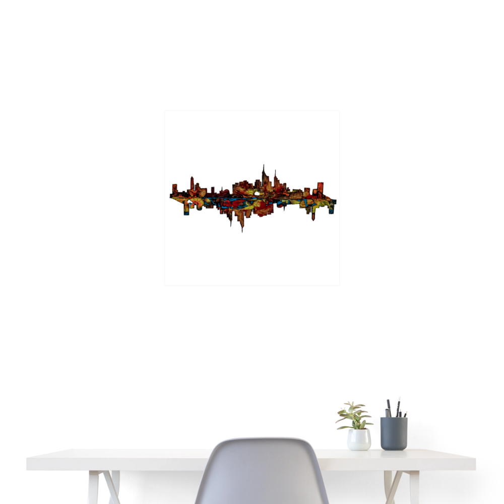 Poster Skyline V.6 - Weiß