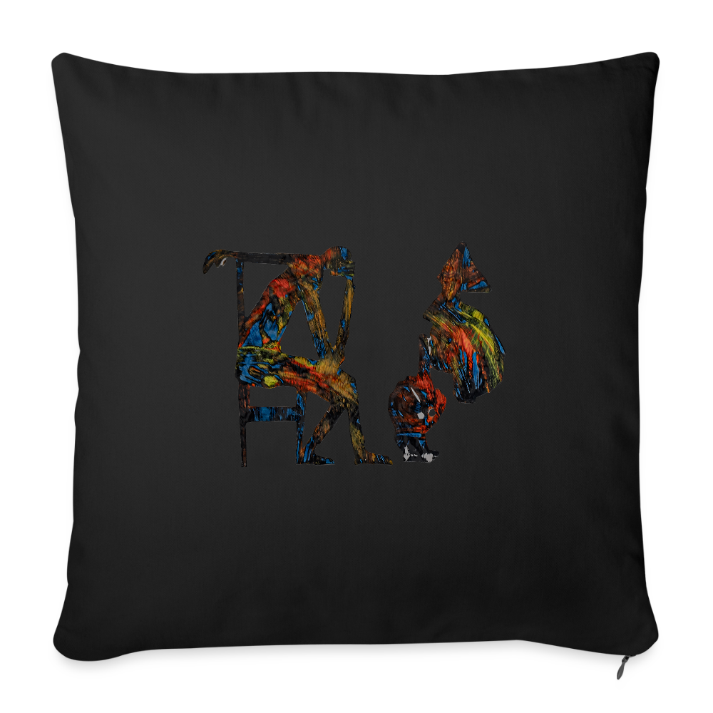 Sofakissenbezug 44 x 44 cm - Schwarz