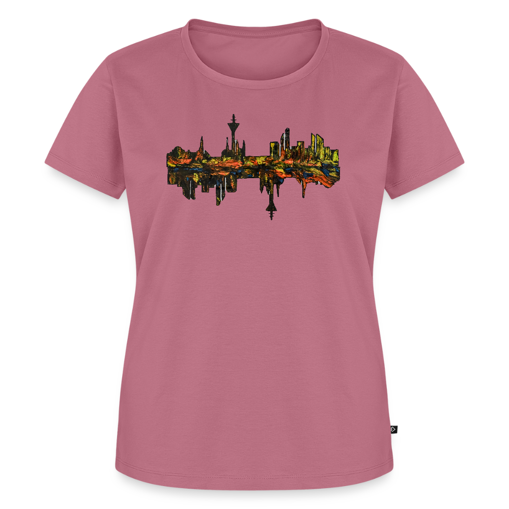 Frauen Premium T-Shirt Düsseldorfer Skyline V.3 - Mauve