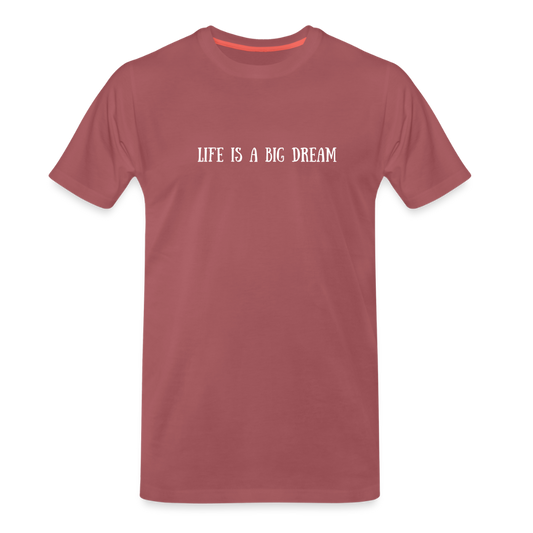 Männer Premium T-Shirt - washed Burgundy
