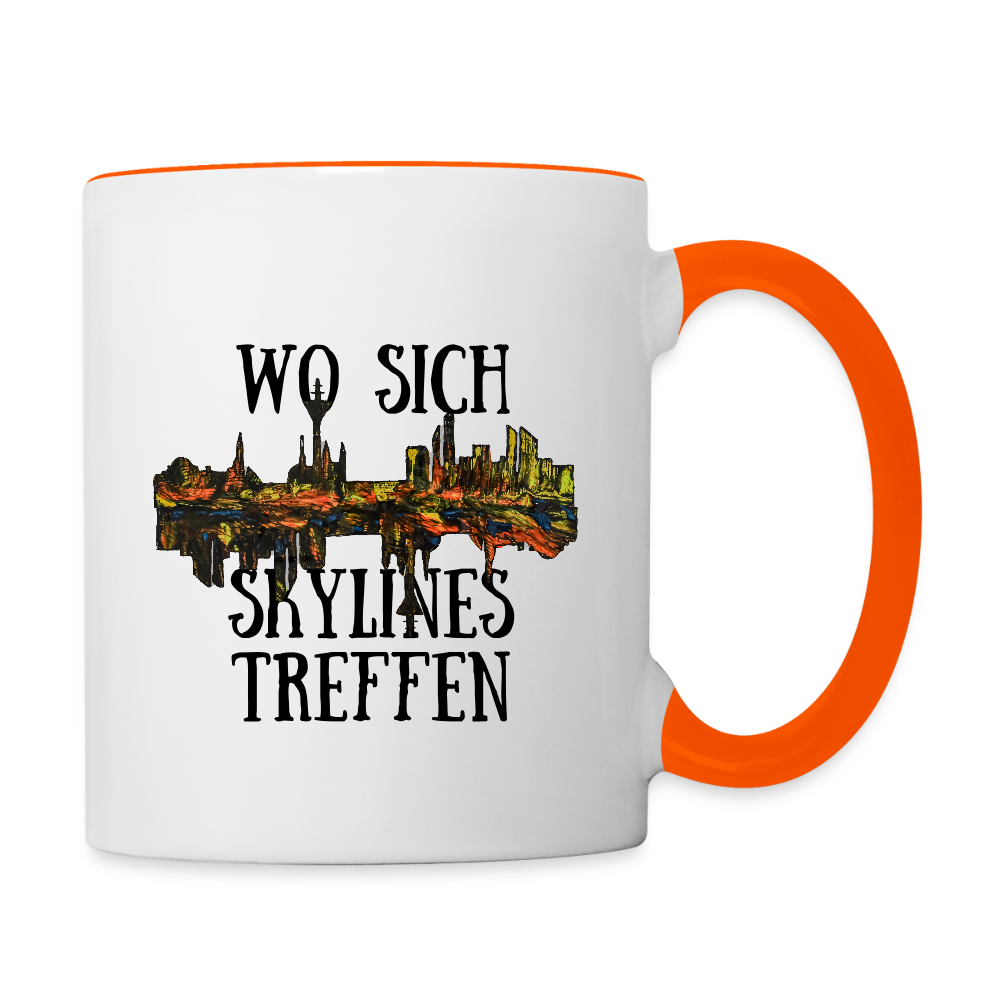 Tasse - Weiß/Orange