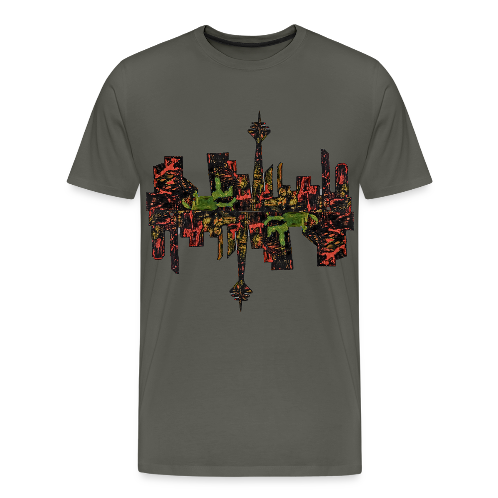 Männer Premium T-Shirt Düsseldorfer Skyline V.9 - Asphalt