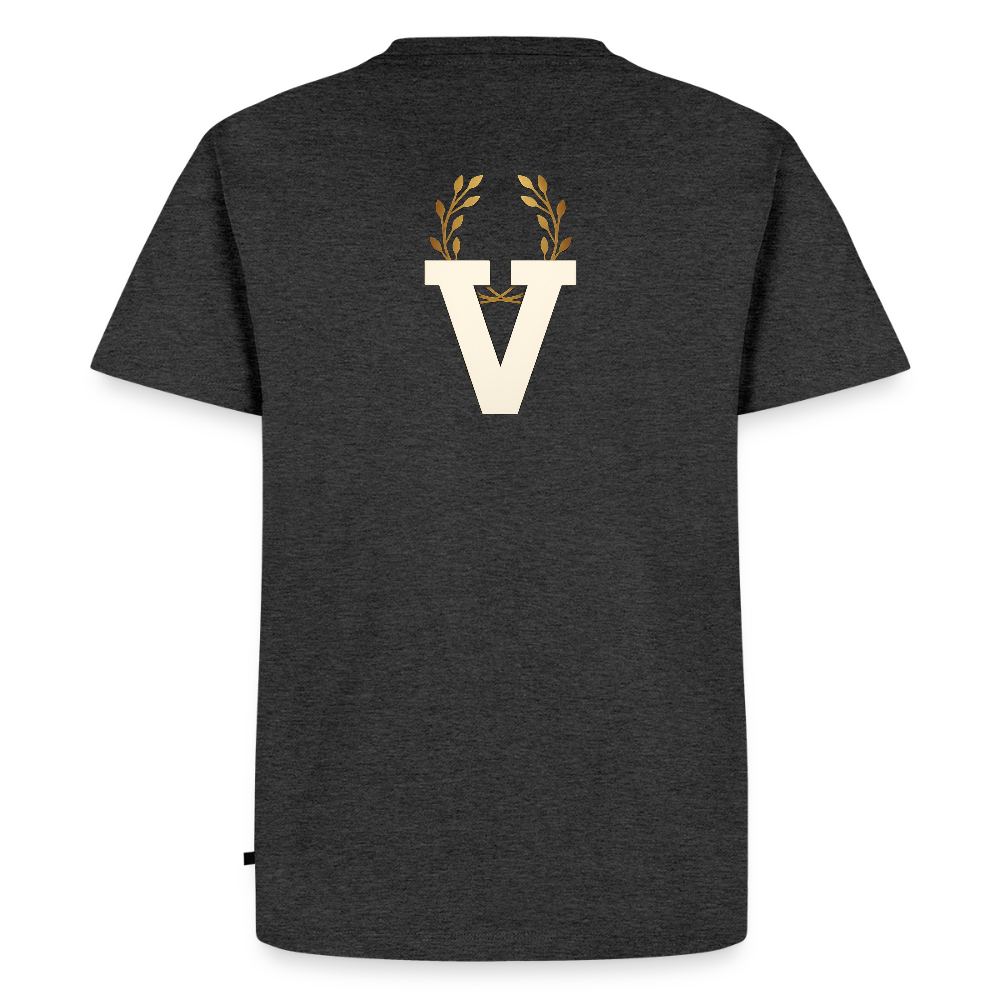 Männer Premium T-Shirt Düsseldorfer Skyline V.3 - Anthrazit meliert