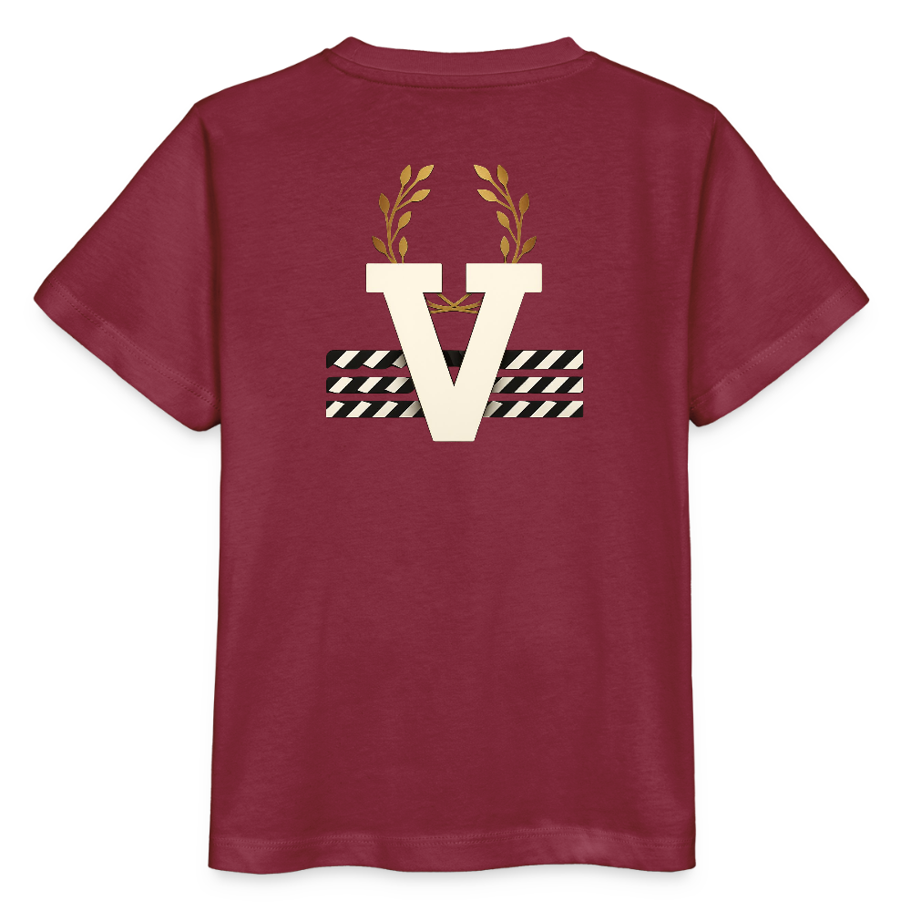 Unisex T-Shirt Zylinder und Stella - Burgunderrot