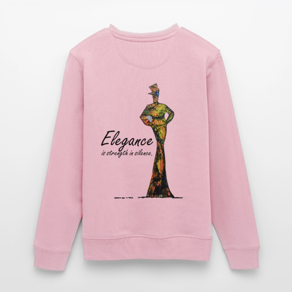 Unisex Bio Pullover Elegance Backprint - Hellrosa