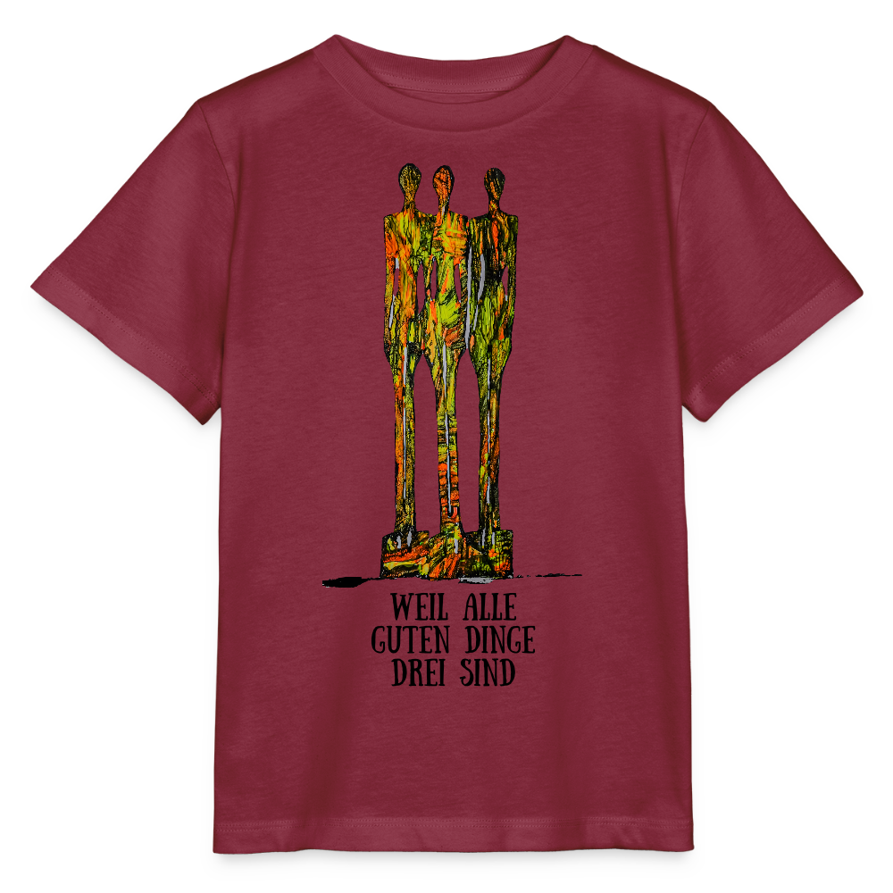 Unisex Kinder T-Shirt Hendriks - Burgunderrot