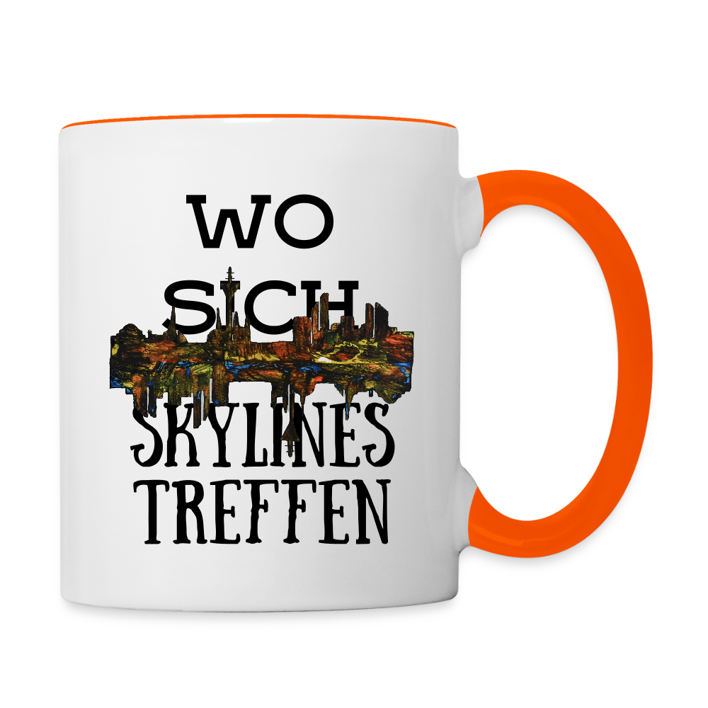 Tasse - Weiß/Orange