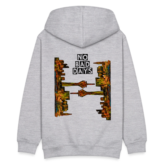 Teenager Hoodie Düsseldorfer Skyline Backprint - Hellgrau meliert