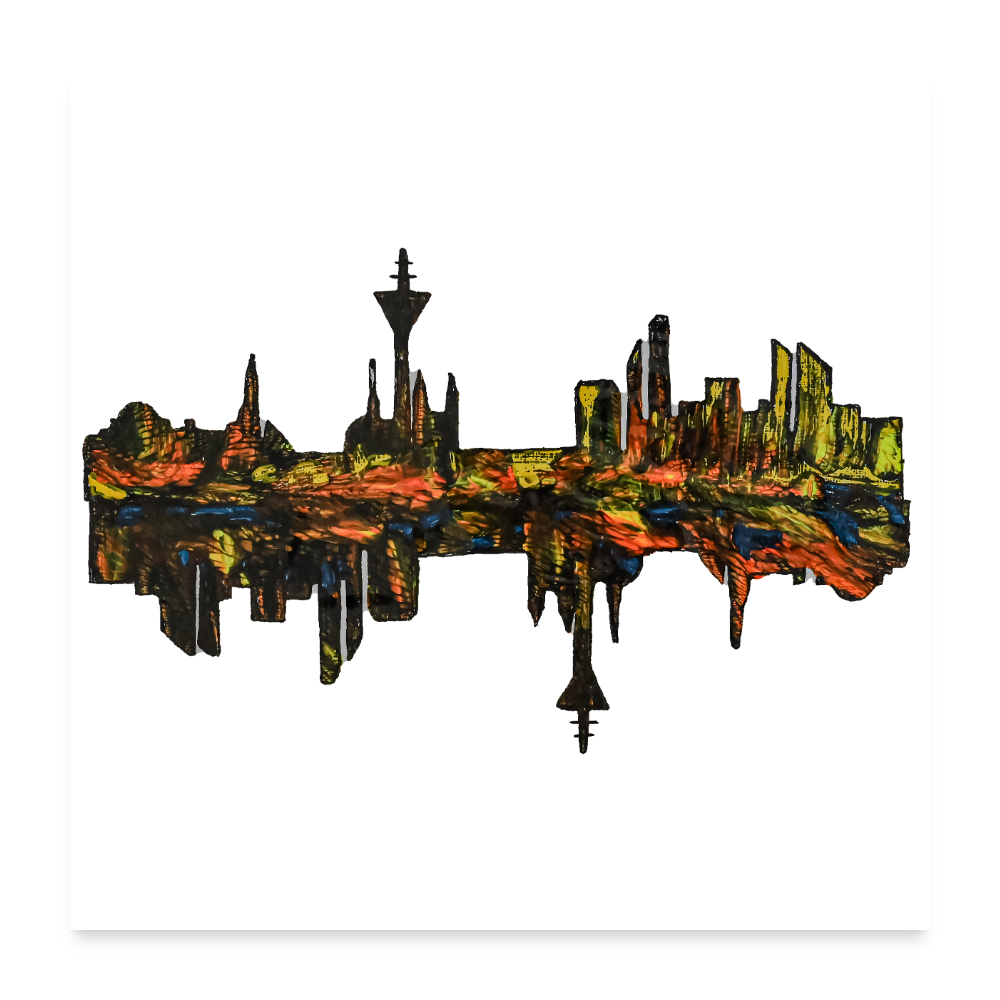 Poster Skyline V.3 - Weiß