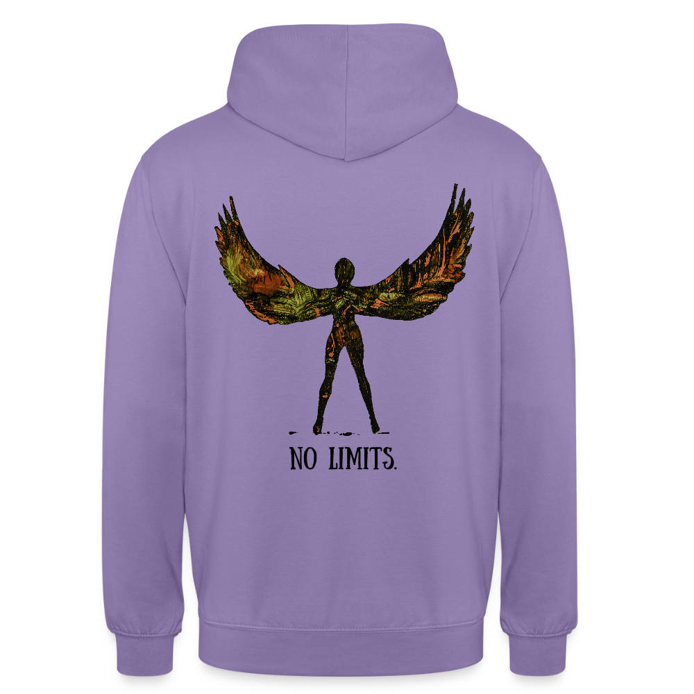 Unisex Hoodie Angel Backprint - Lavendel