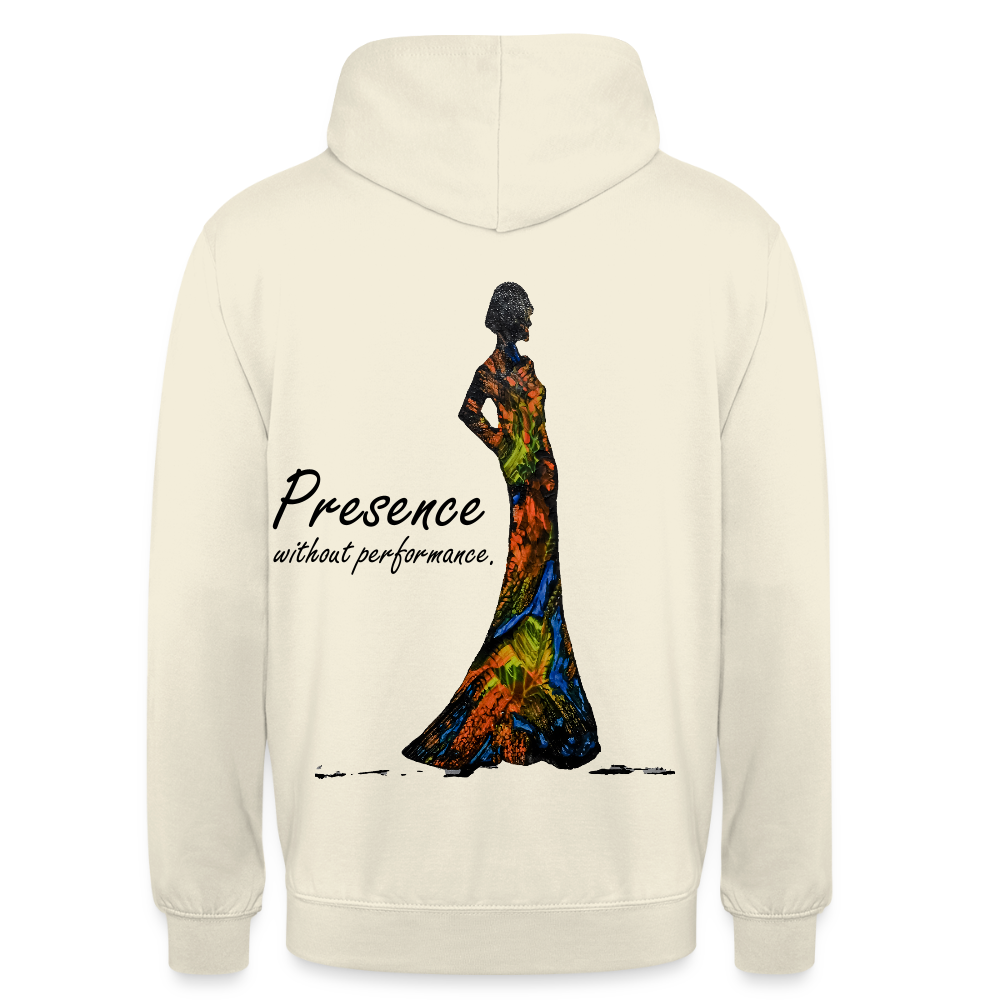 Unisex Hoodie Presence Backprint - Vanille-Milchshake