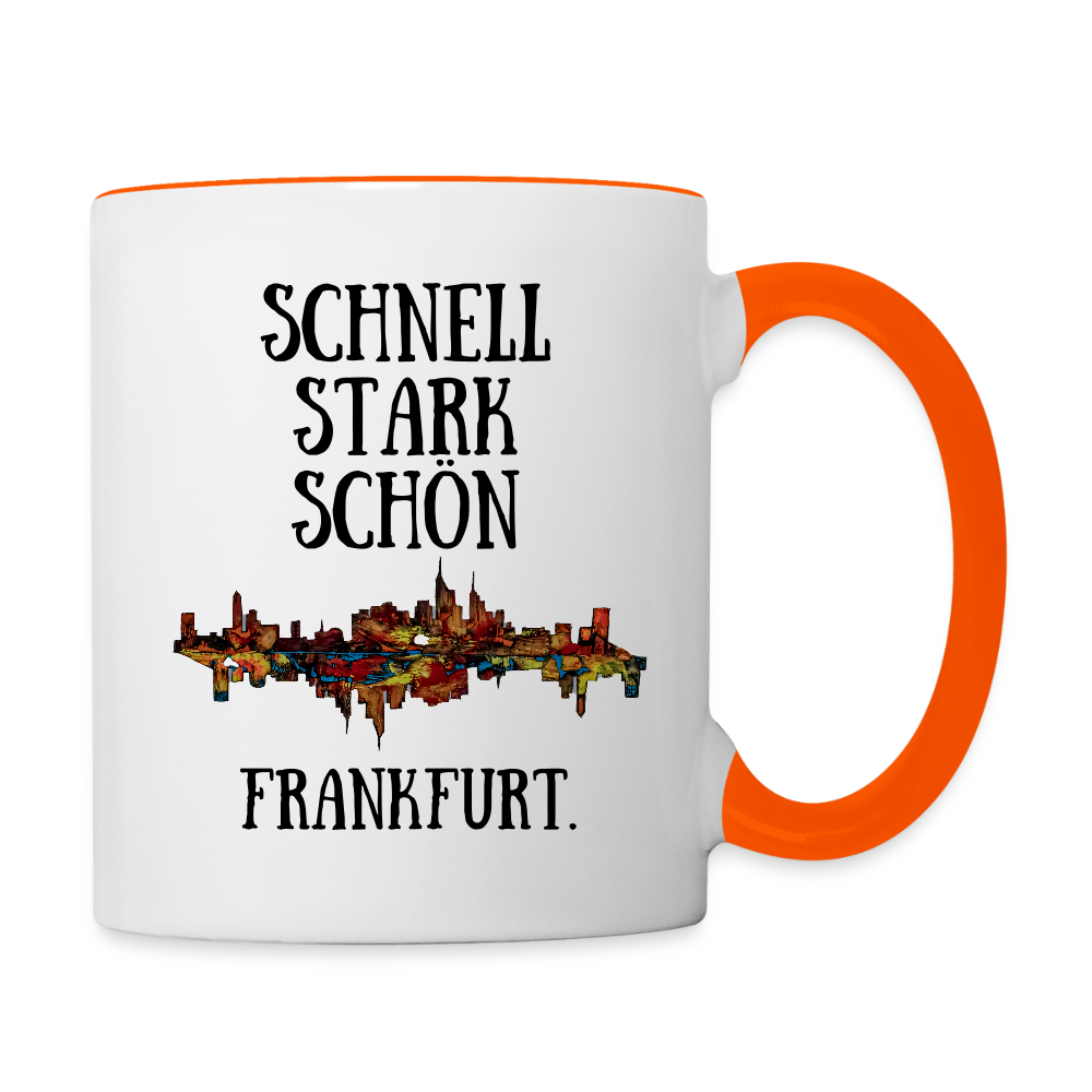 Tasse - Weiß/Orange