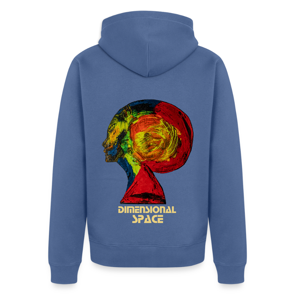Männer Kapuzenjacke Gaia Backprint - Taubenblau