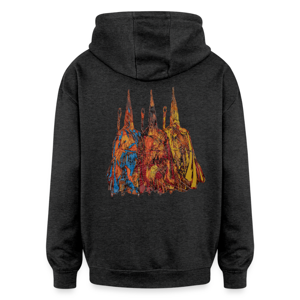 Oversized Unisex Hoodie Nazzarener Backprint - Anthrazit
