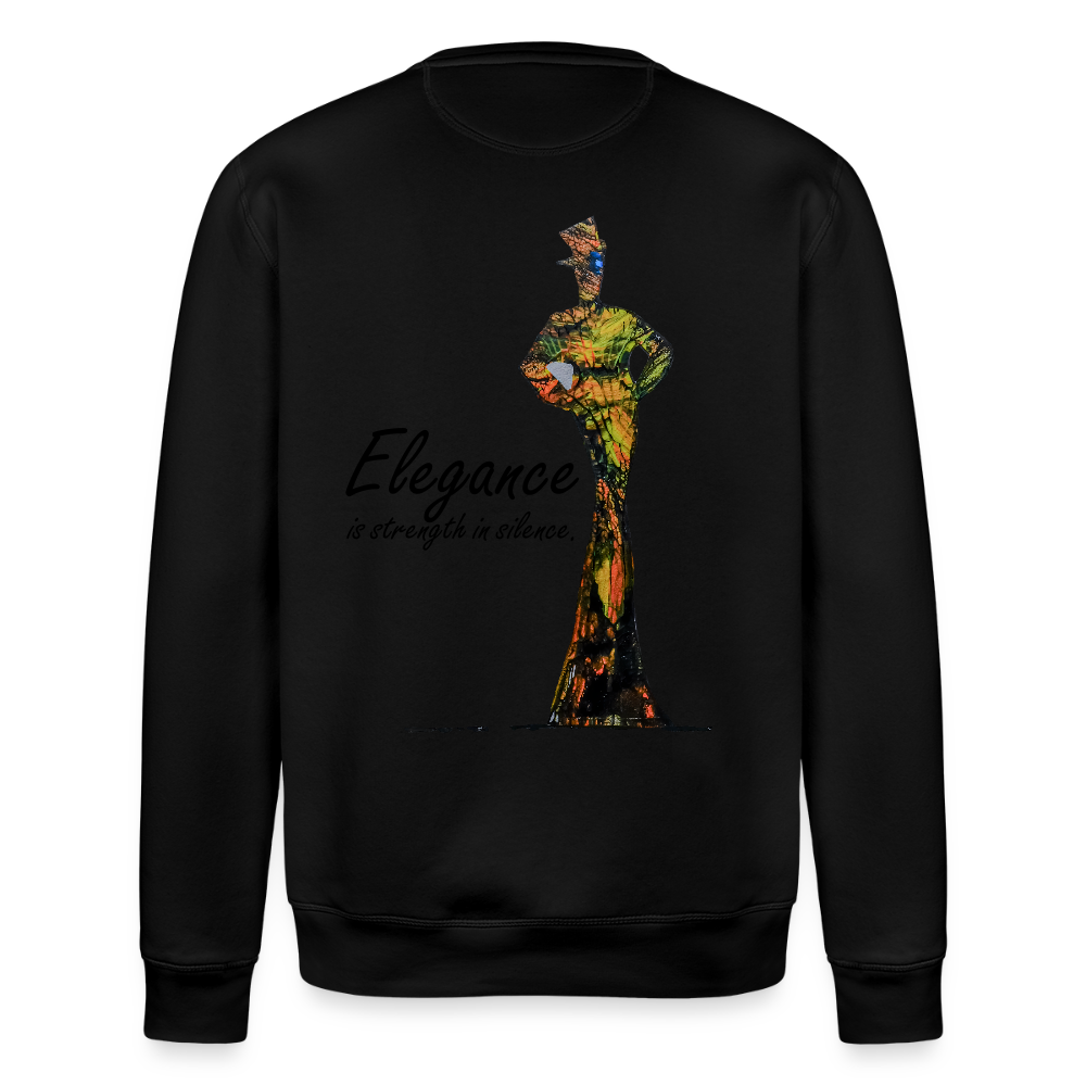 Unisex Bio Pullover Elegance Backprint - Schwarz