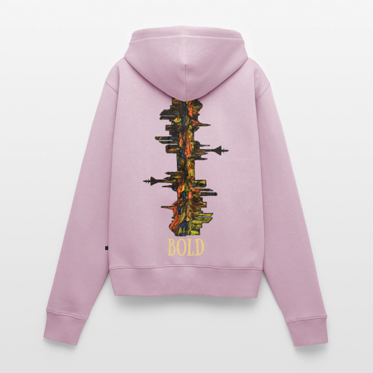 Frauen Kapuzenjacke Düsseldorfer Skyline Backprint - Altrosa