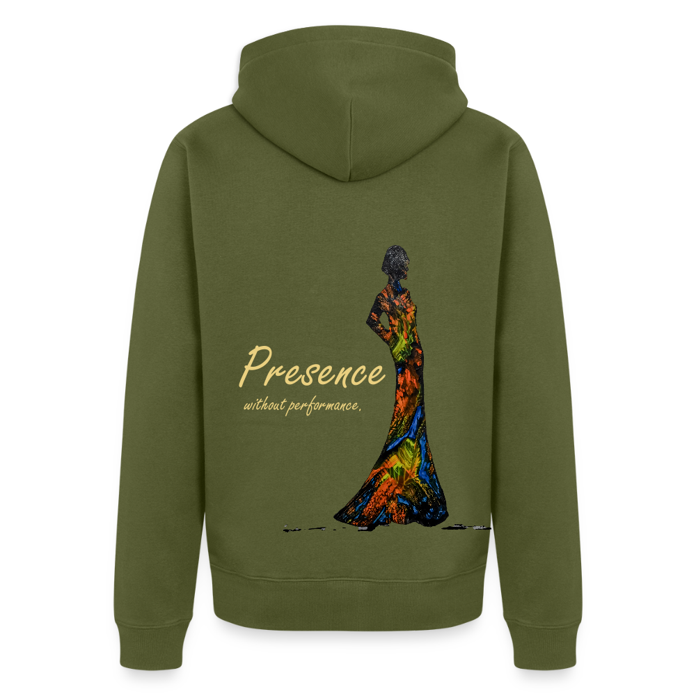 Männer Kapuzenjacke Presence Backprint - Khaki