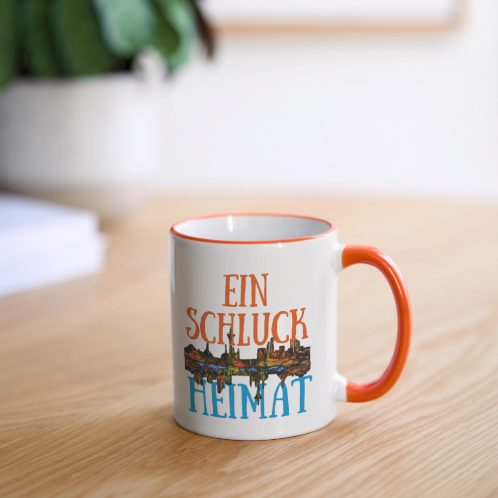Tasse - Weiß/Orange