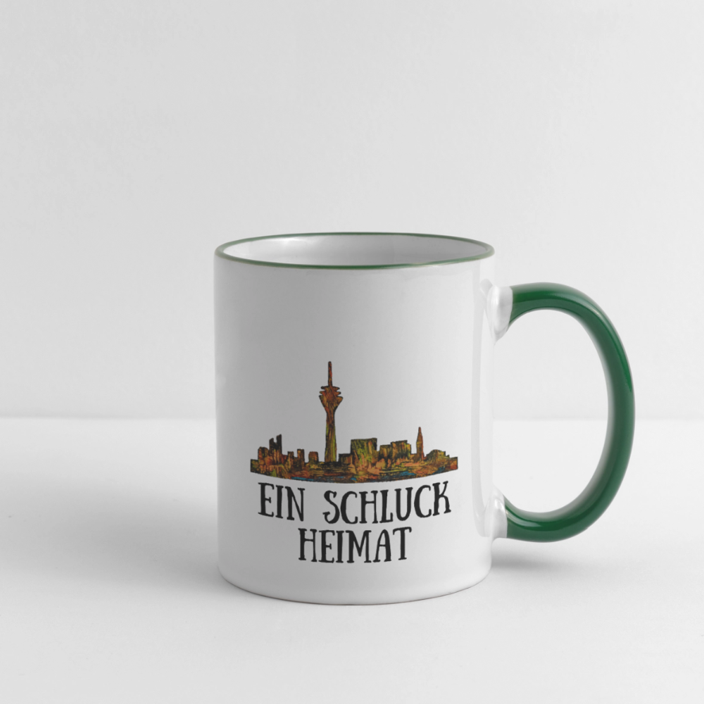 Tasse - Weiß/Dunkelgrün