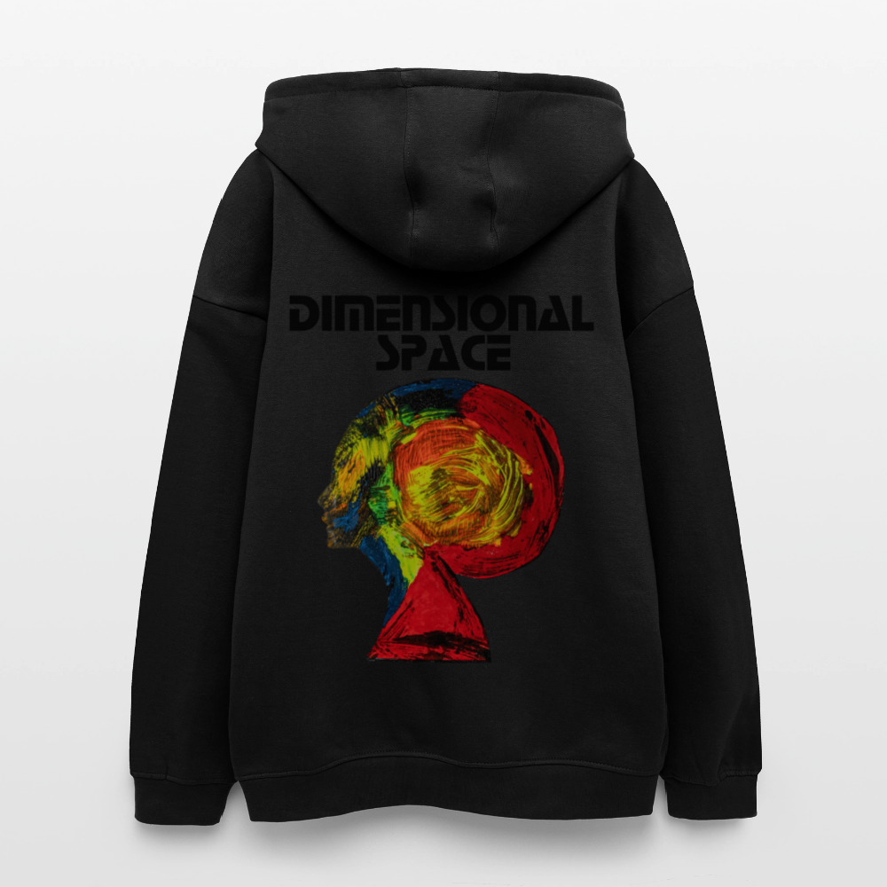 Oversized Unisex Hoodie Gaia Backprint - Schwarz