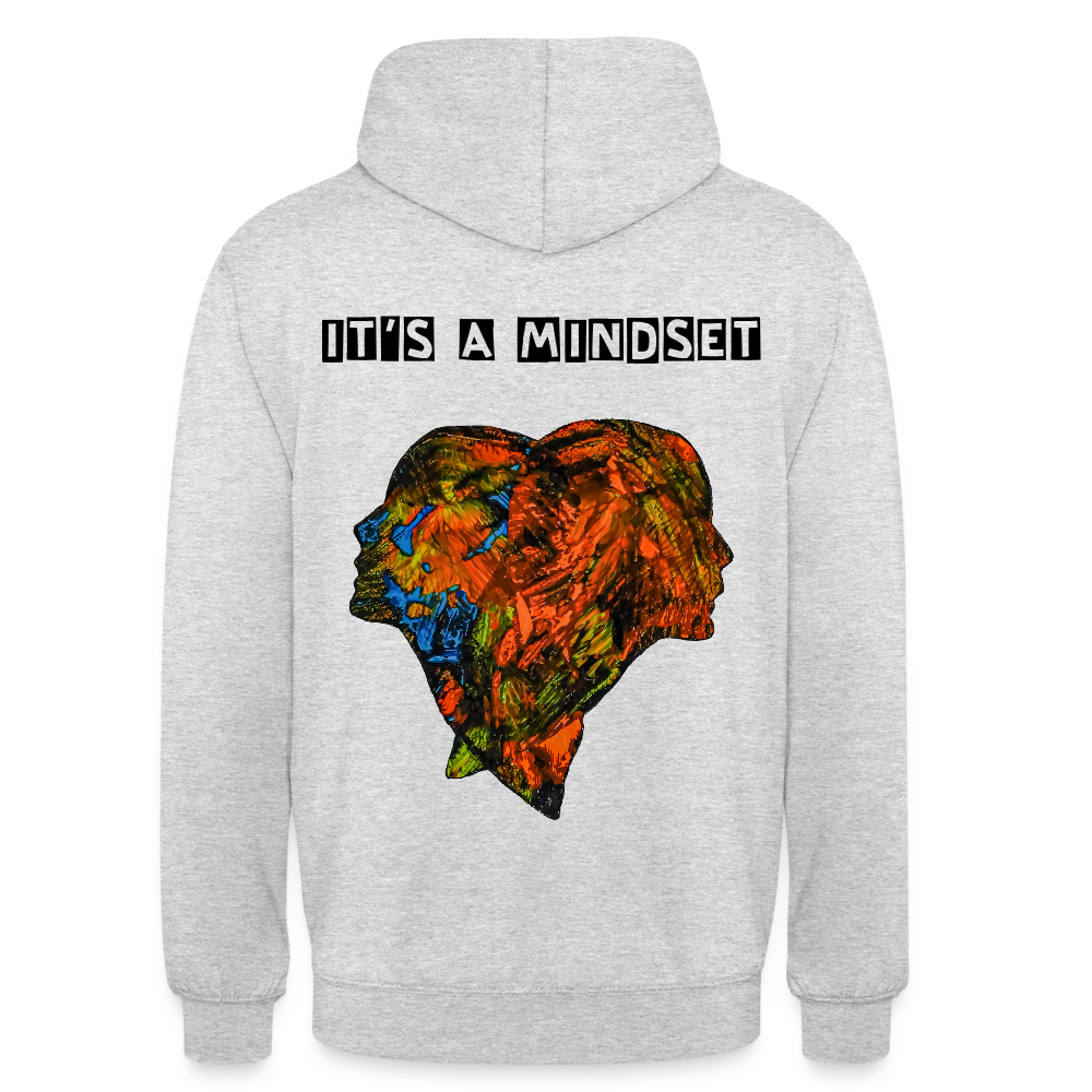 Unisex Hoodie Espejo Backprint - Hellgrau meliert