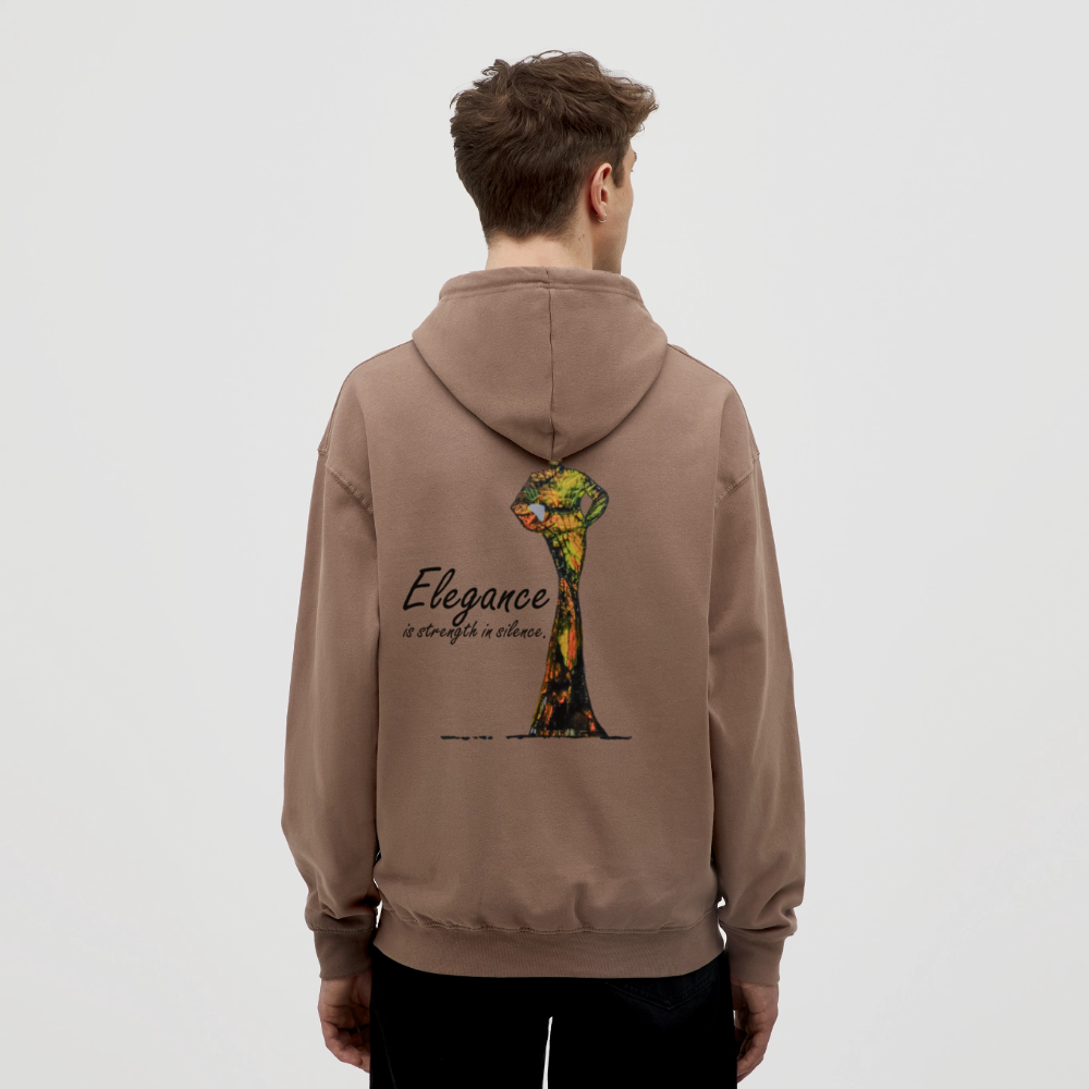 Unisex Hoodie Elegance Backprint - Mokka