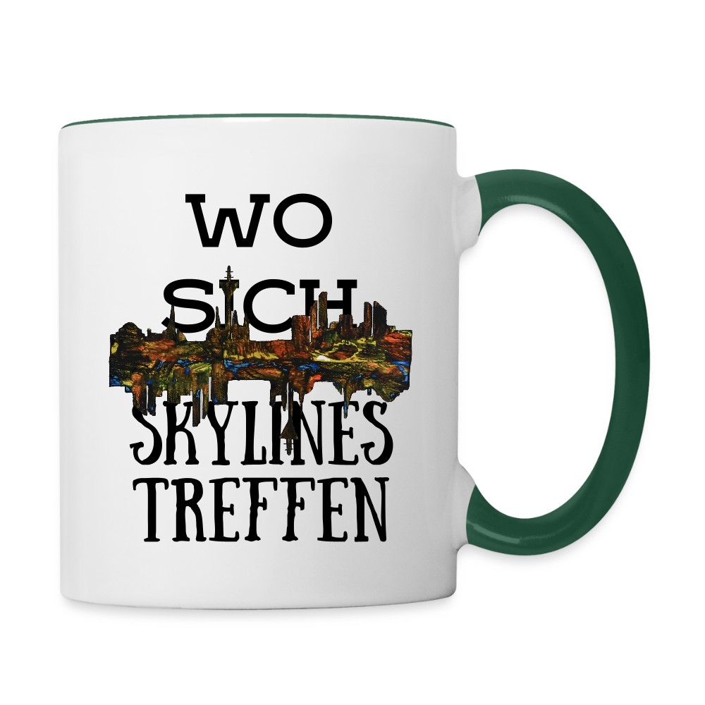 Tasse - Weiß/Dunkelgrün