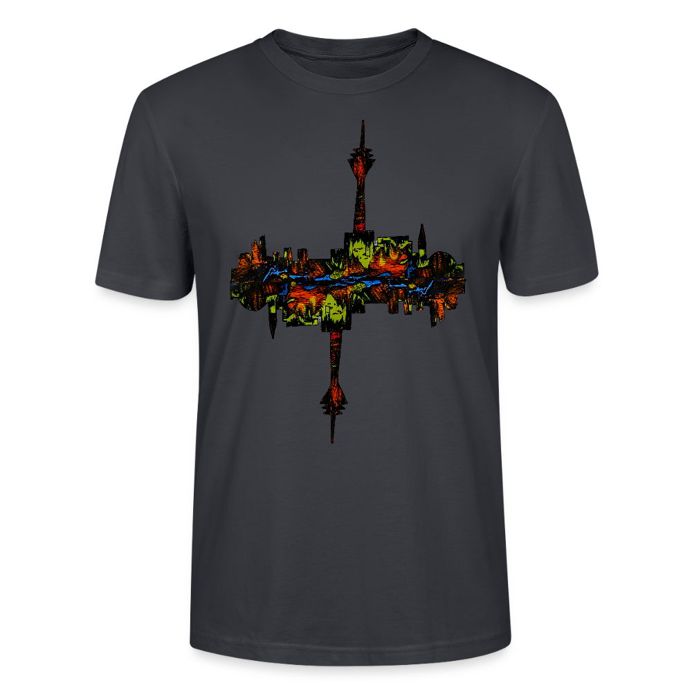 Unisex T-Shirt Düsseldorfer Skyline V.7 - Dunkles Graublau