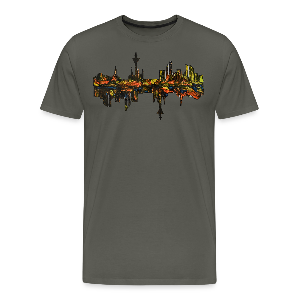 Männer Premium T-Shirt Düsseldorfer Skyline V.3 - Asphalt