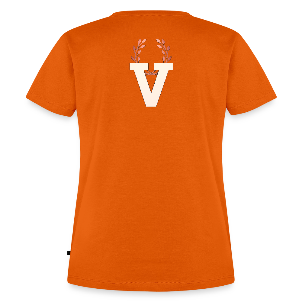 Frauen Premium T-Shirt Düsseldorfer Skyline V.3 - Orange