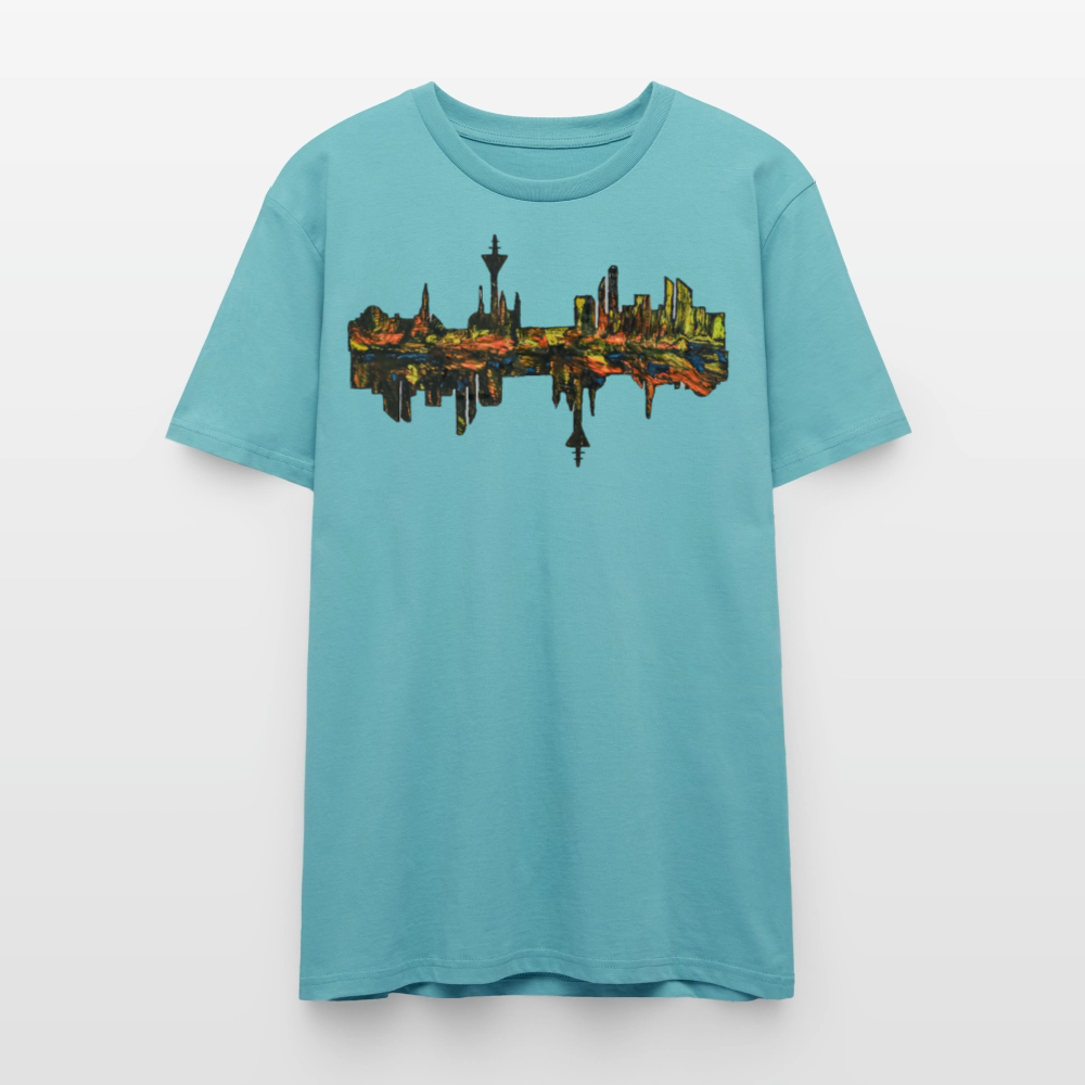 Unisex T-Shirt Düsseldorfer Skyline V.3 - Pastelltürkis