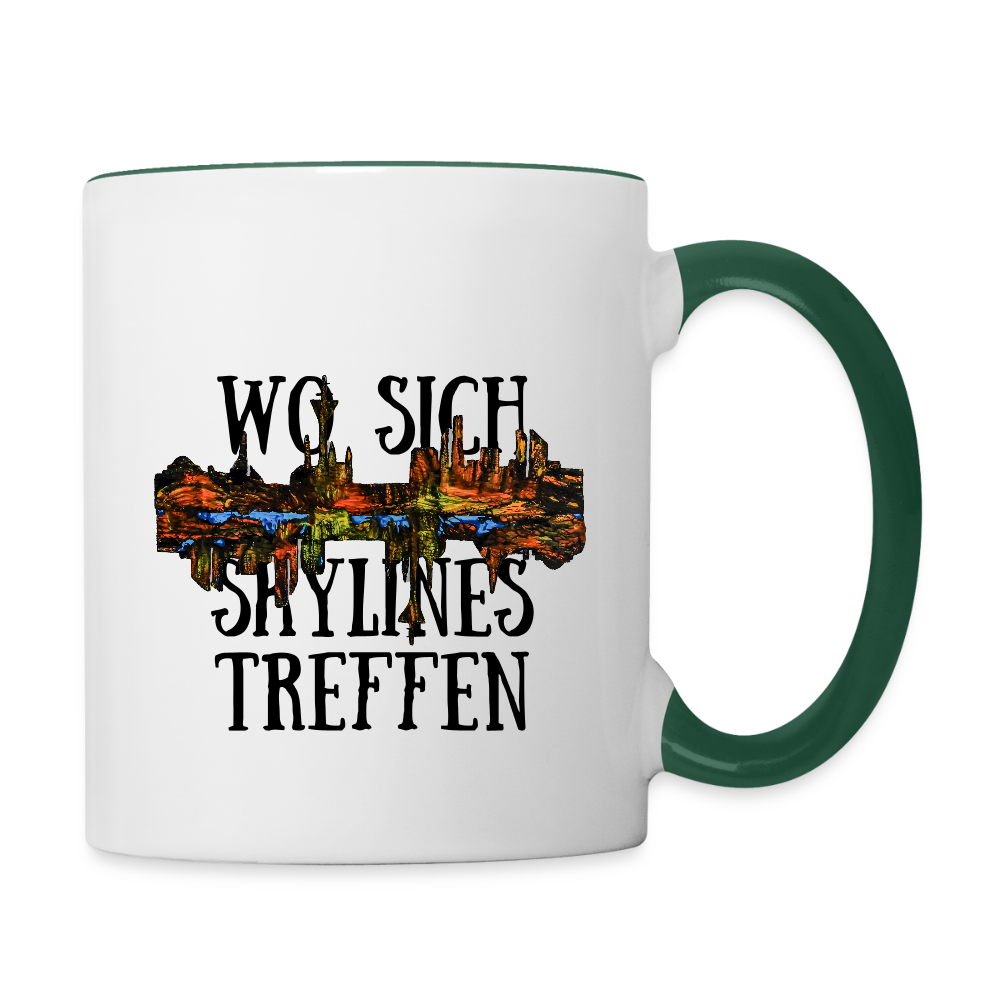 Tasse - Weiß/Dunkelgrün