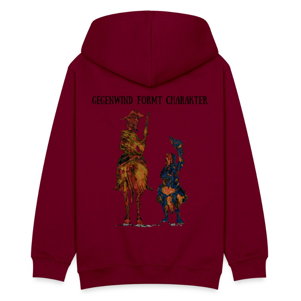 Teenager Hoodie Don Quixote Backprint - Bordeaux