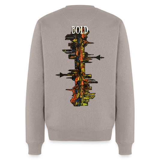 Männer Hoodie Düsseldorfer Skyline Backprint - Taupe