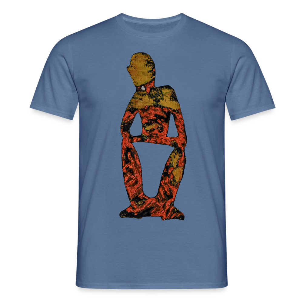 Männer T-Shirt Stille - Taubenblau