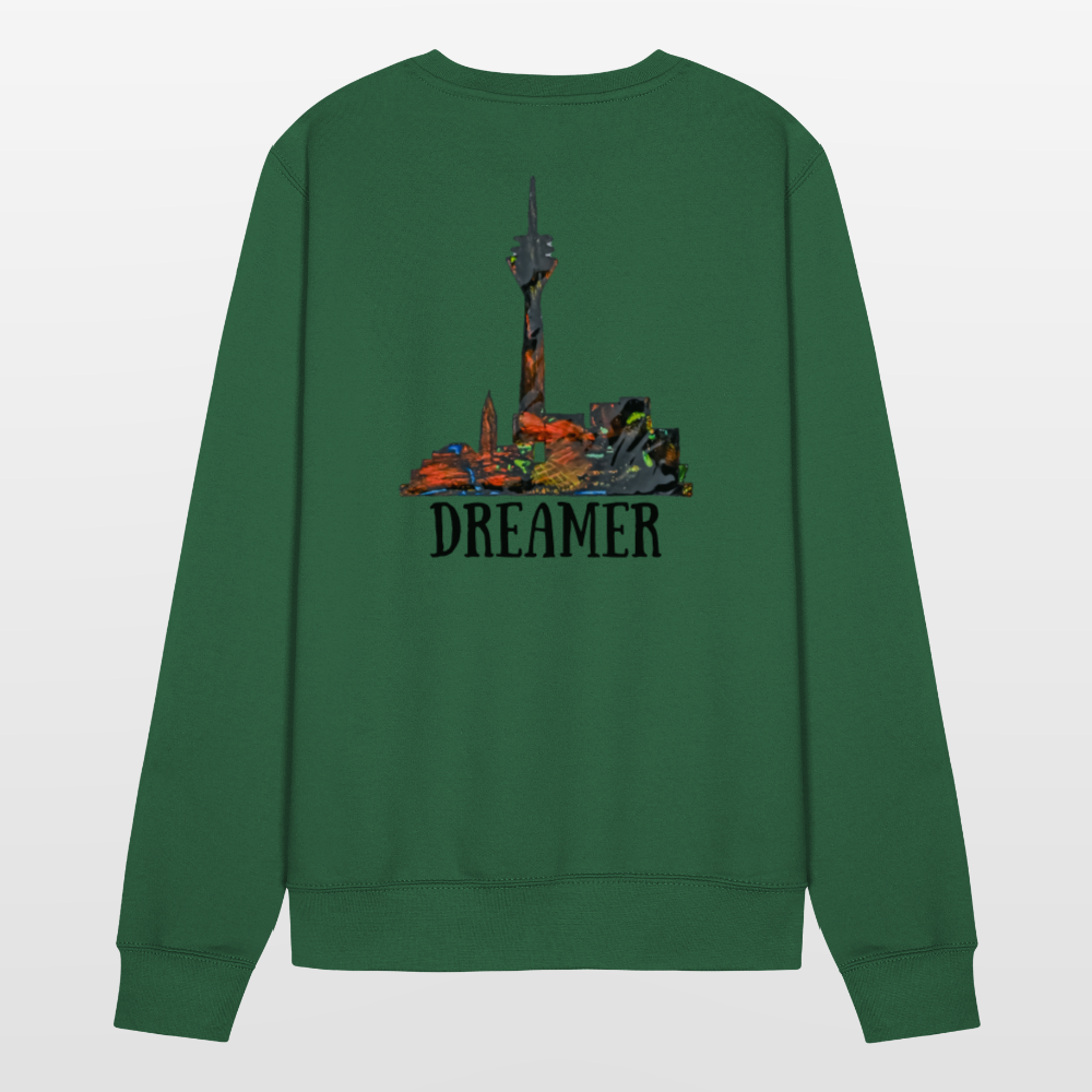 Unisex Pulli Düsseldorferskyline Backprint - Grün