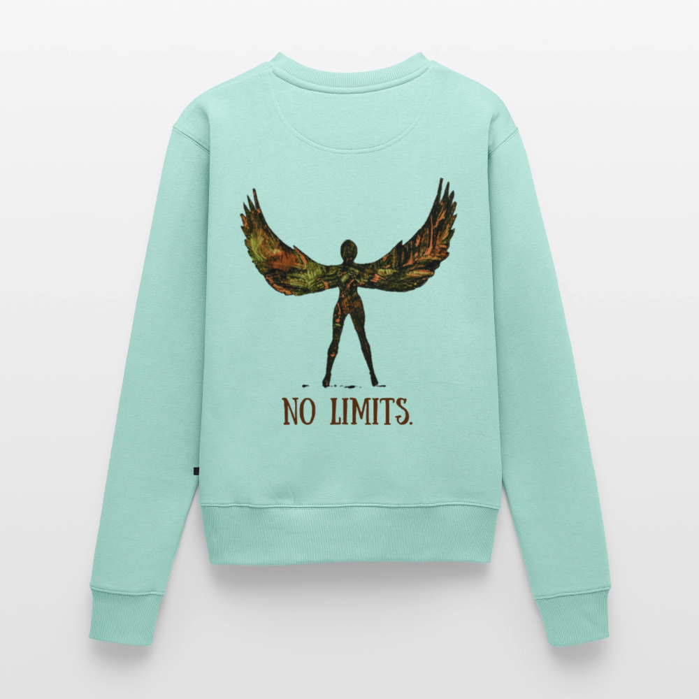 Frauen Pulli Angel Backprint - Mint