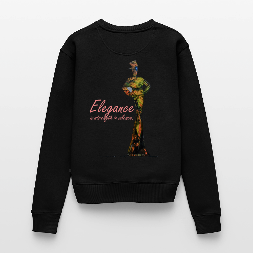 Frauen Pulli Elegance Backprint - Schwarz