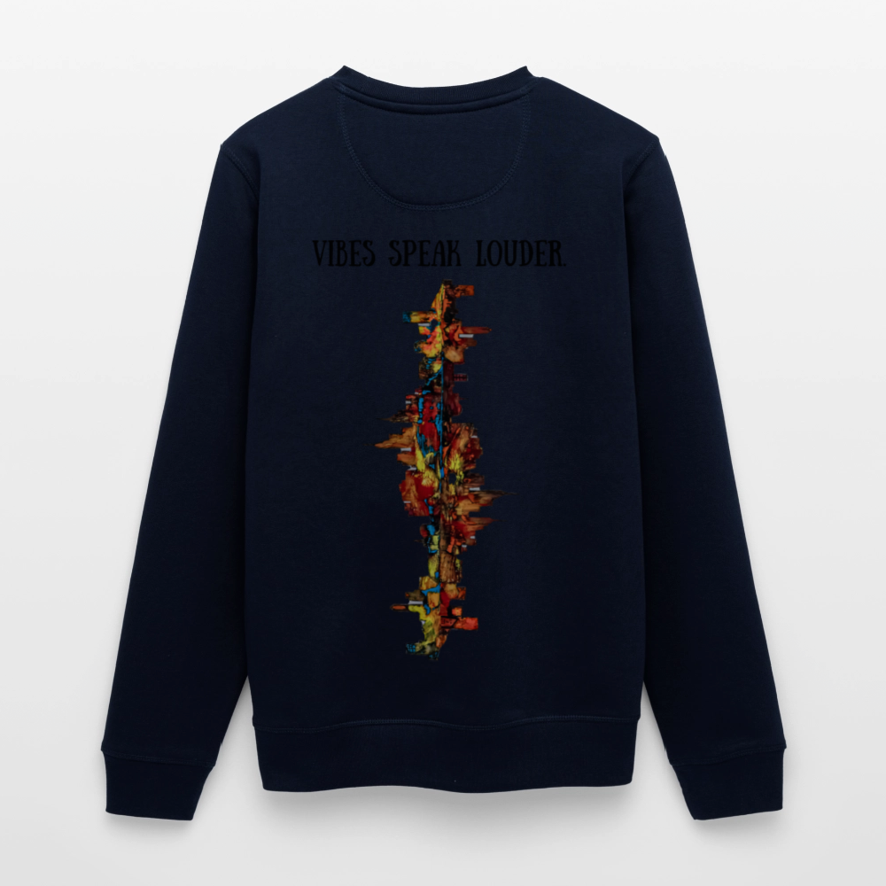 Unisex Bio Pulli Frankfurter Skyline Backprint - Navy