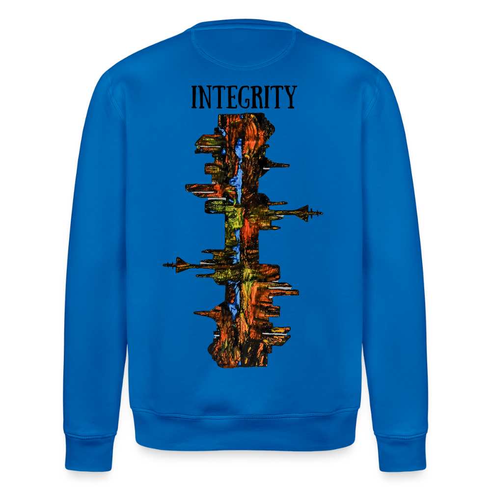 Unisex Bio Pulli Düsseldorfer Skyline Backprint - Königsblau