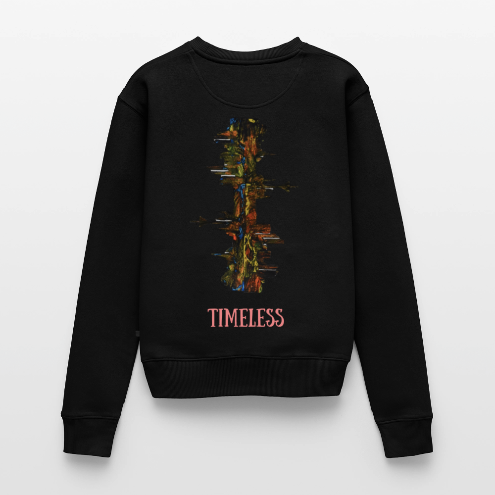 Frauen Pulli Düsseldorfer Skyline Backprint - Schwarz