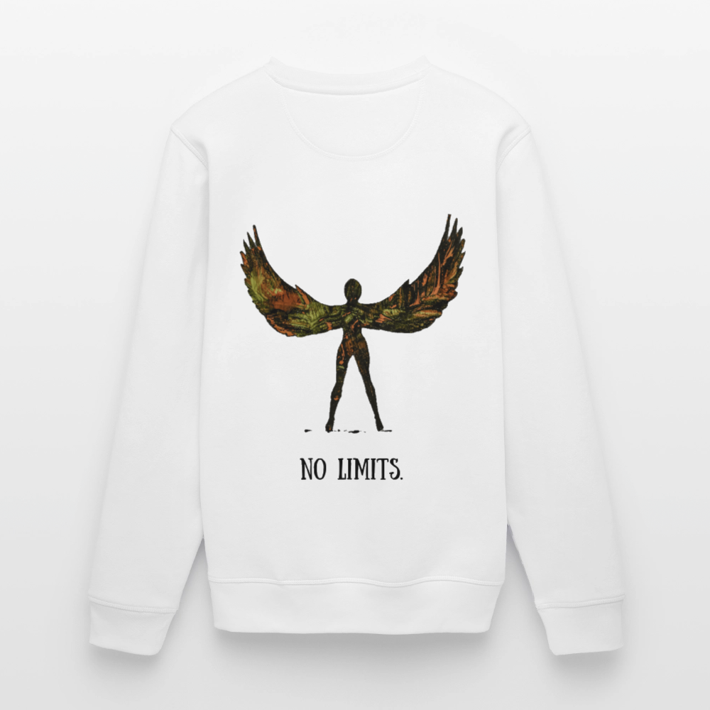 Unisex Bio Pulli Angel Backprint - Weiß