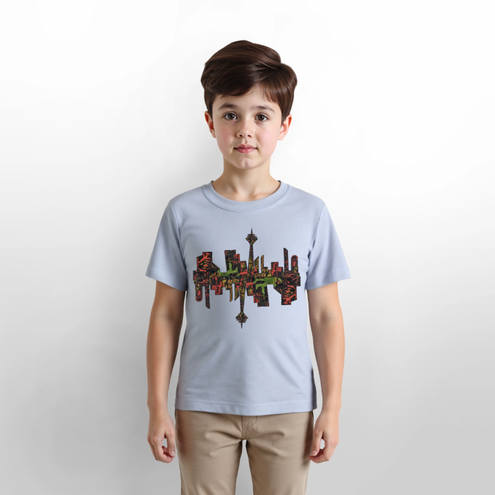 Unisex Kinder T-Shirt Düsseldorfer Skyline V.9 - Lavendel-Violett
