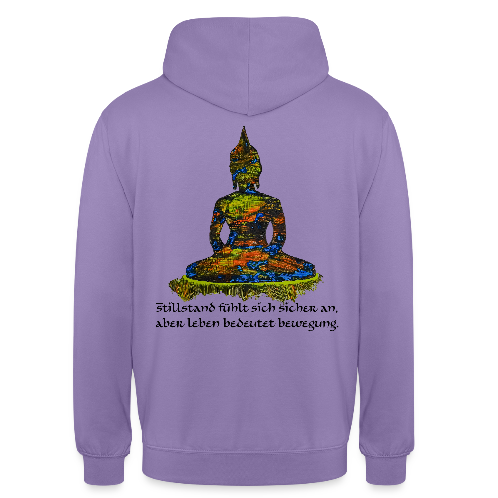 Unisex Hoodie Buddha Backprint - Lavendel