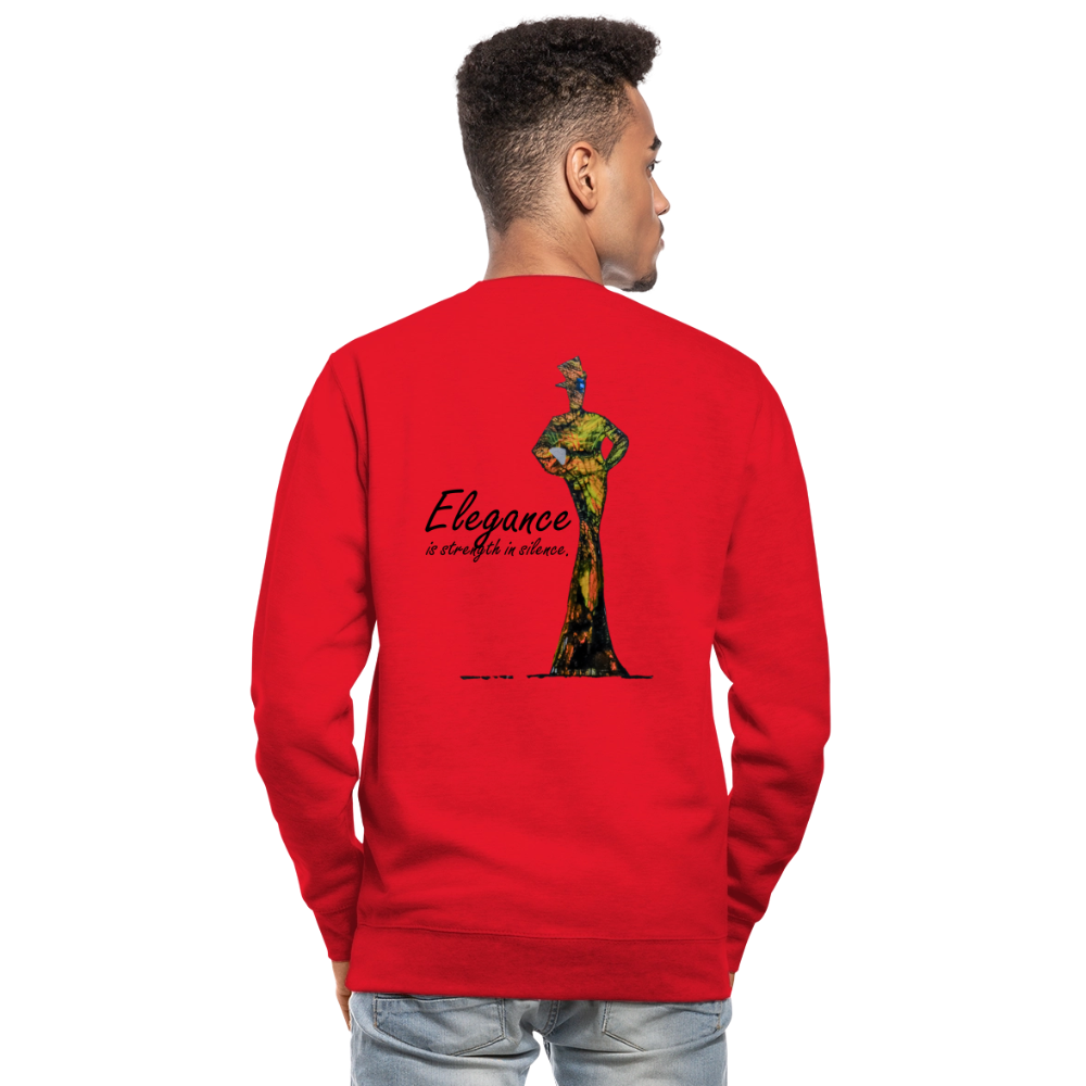 Unisex Pulli Elegance Backprint - Rot